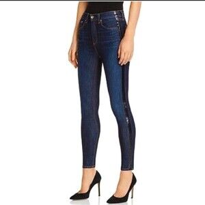 Rag & Bone High Rise Ankle Skinny Jeans Mad River Tuxedo 27